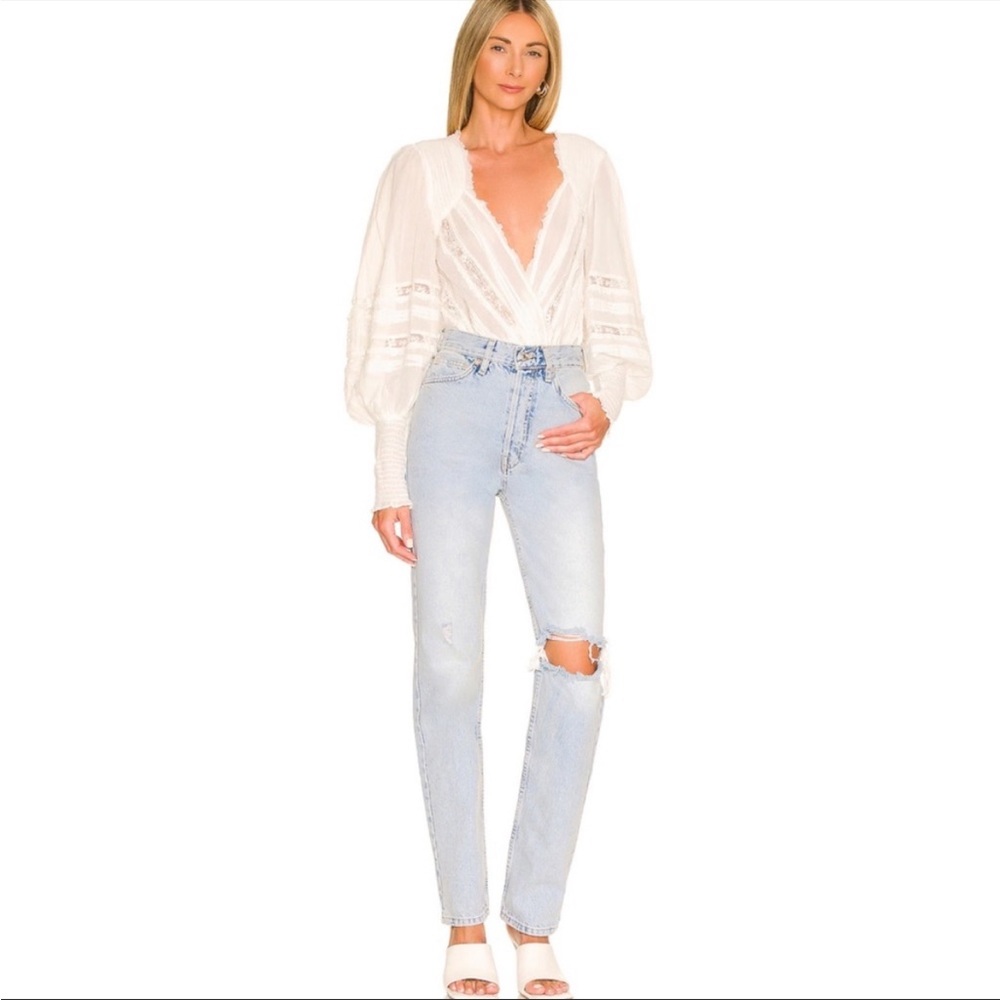 Free people lasso straight leg jeans NWT 30